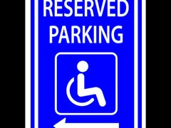 Indicator reserved parking