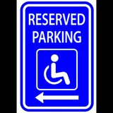 Indicator reserved parking