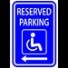 Indicator reserved parking